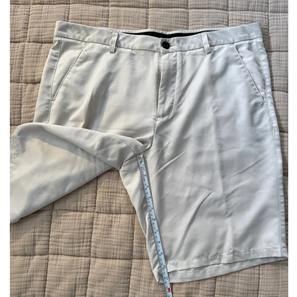 Tek Gear Shorts Mens 38 Beige Golf Performance Flat‎ Front Polyester Sport